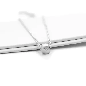 Stříbrný náramek s atypickou kostkou a diamantem Gimle Thumbnail