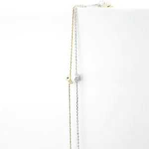 Stříbrný náramek s atypickou kostkou a diamantem Gimle Thumbnail