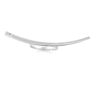 Atypický prsten ze stříbra s diamantem Donna Thumbnail