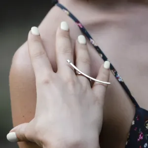 Atypický prsten ze stříbra s diamantem Donna Thumbnail