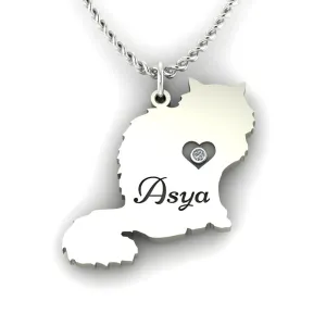 Stříbrný přívěsek ve tvaru kočky MUYA Thumbnail