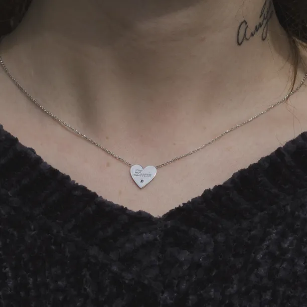 Přívěsek s gravírováním jména a diamantem JENI Image