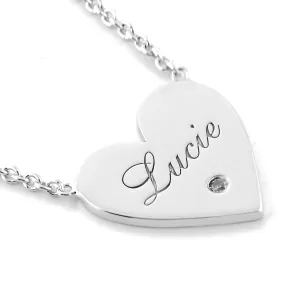 Přívěsek s gravírováním jména a diamantem JENI Thumbnail