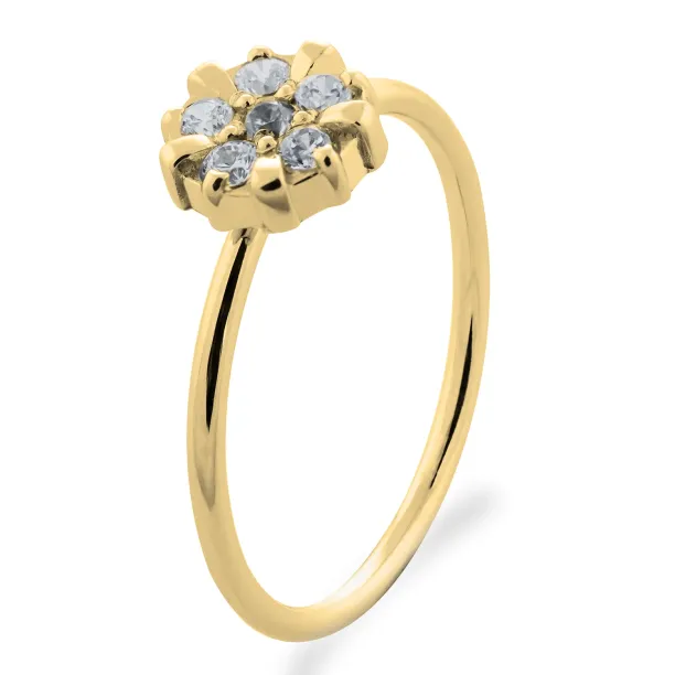 GRAC gold diamond flower shape ring Image