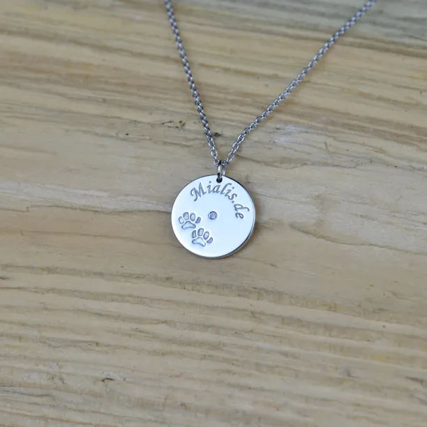 MORI zlatý přívěsek se stopami psů Image