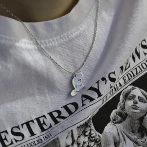 Zlatý přívěsek ve tvaru kočky s diamantem MUYA Thumbnail