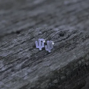 KOVE kaktus autentické zlaté diamantové náušnice Thumbnail