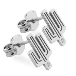 KOVE kaktus autentické zlaté diamantové náušnice Thumbnail