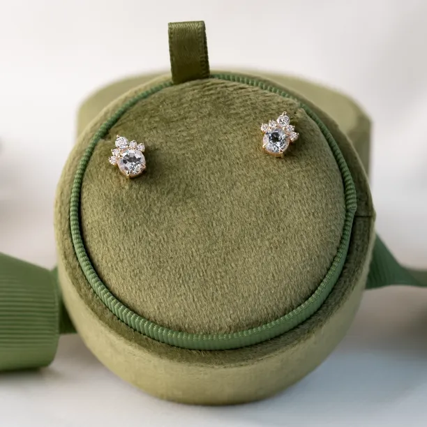 Náušnice s akvamaríny a diamanty DARIA Image