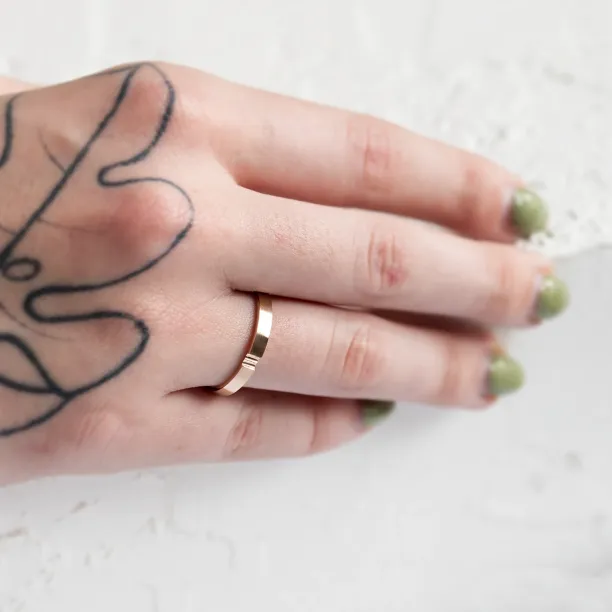 White gold wedding rings with a secret heart ADELIA  Image