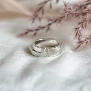 White gold wedding rings with a secret heart ADELIA  Thumbnail