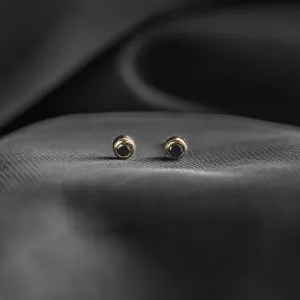 ANY Golden stud earrings with a black diamond Thumbnail