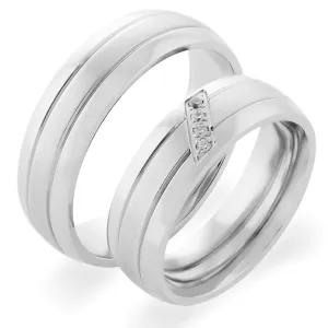 Klasické zlaté snubní prsteny s diamanty VESTA Thumbnail