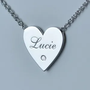 Zlatý přívěsek s gravírováním jména a diamantem JENI Thumbnail