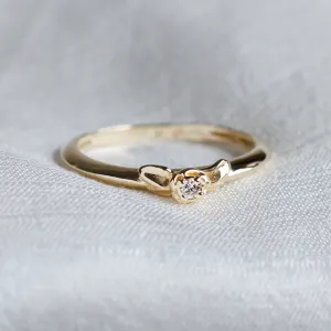 ROSNI gold diamond engagement ring Thumbnail
