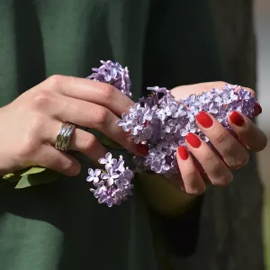 Stříbrný maxi prsten s jemnými drážkami SLEDE Thumbnail