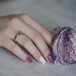 Snubní prsteny s diamantem z kombinovaného zlata IFE Thumbnail