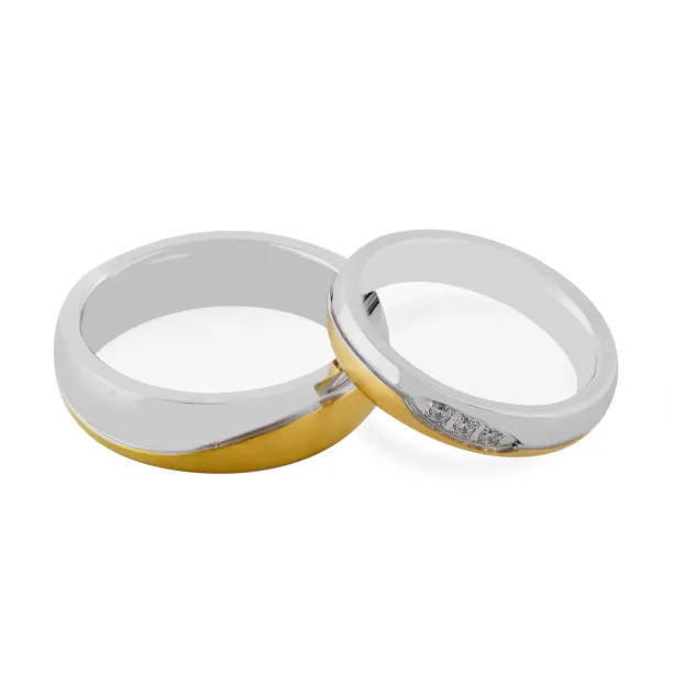 Snubní diamantové prsteny z kombinovaného zlata SYWA Image
