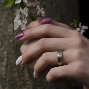 Snubní prsteny z kombinovaného zlata s diamanty LILLE Thumbnail