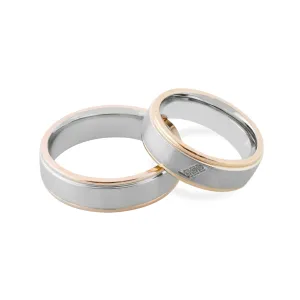 Snubní prsteny z kombinovaného zlata s diamanty LILLE Thumbnail