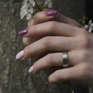 Snubní prsteny z kombinovaného zlata s diamanty LILLE Thumbnail