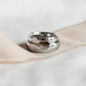MOLE heart shape gold wedding rings Thumbnail