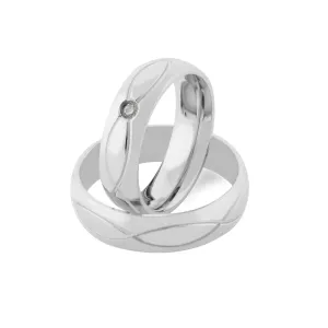 Zlaté snubní prsteny s diamantem HERA Thumbnail