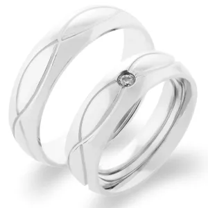 Zlaté snubní prsteny s diamantem HERA Thumbnail