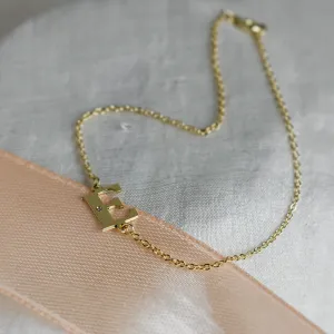 KALIN name gold diamond bracelet Thumbnail