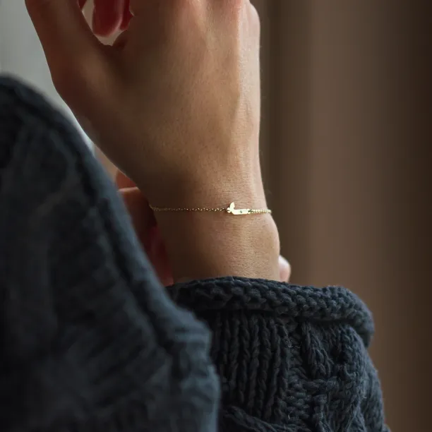 KALIN name gold diamond bracelet Image