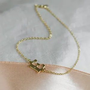 KALIN name gold diamond bracelet Thumbnail