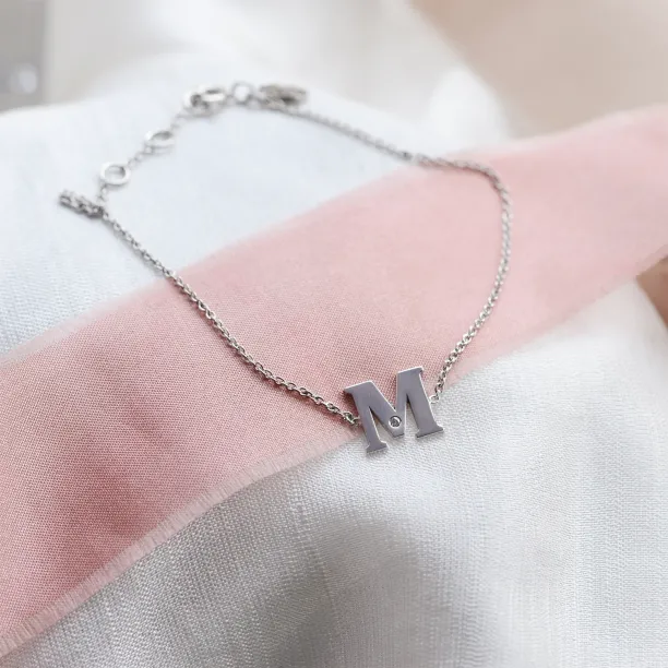 KALIN name gold diamond bracelet Image