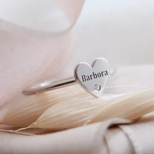 Zlatý prsten s gravírem a diamantem BELE Thumbnail