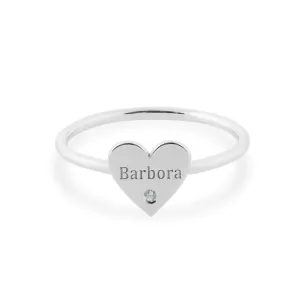 Zlatý prsten s gravírem a diamantem BELE Thumbnail