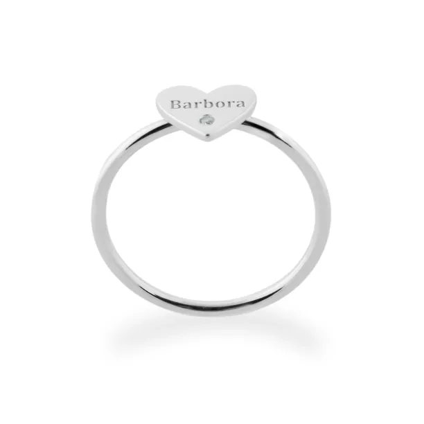 Zlatý prsten s gravírem a diamantem BELE Image