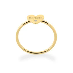 Zlatý prsten s gravírem a diamantem BELE Thumbnail