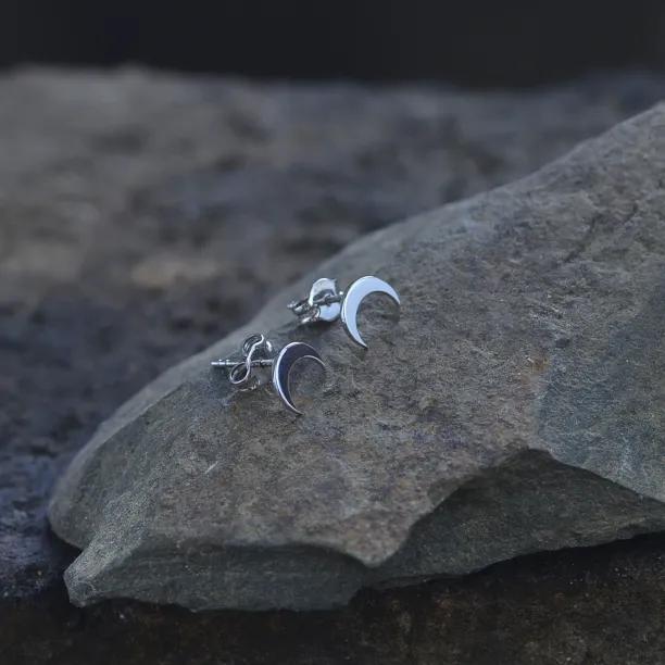 Zlaté minimalistické náušnice - půlměsíc TAKTE Image