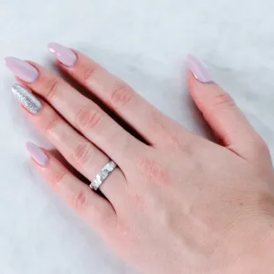 Škrábané snubní prsteny z bílého zlata MUZI Thumbnail