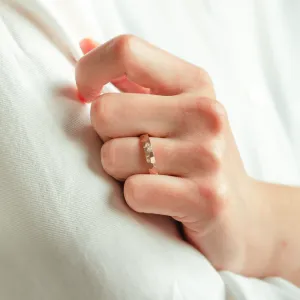 Škrábané snubní prsteny z bílého zlata MUZI Thumbnail