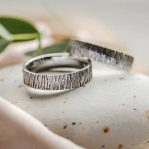 Matné snubní prsteny s reliéfním povrchem CUTI Thumbnail