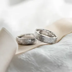 Original textured wedding rings KAWI