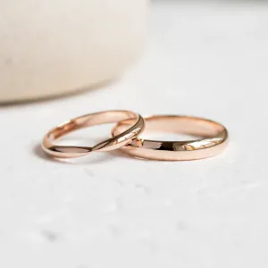 Gold wedding rings with bow tie shape LALI