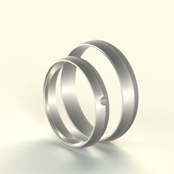 Snubní zlaté prsteny s diamanty BRONSE Image