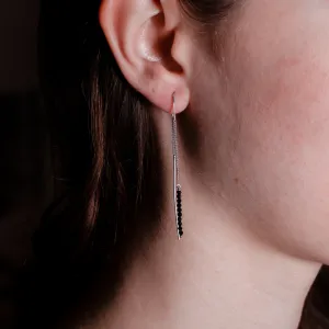 Zlaté náušnice se surovými černými diamanty GADI Thumbnail