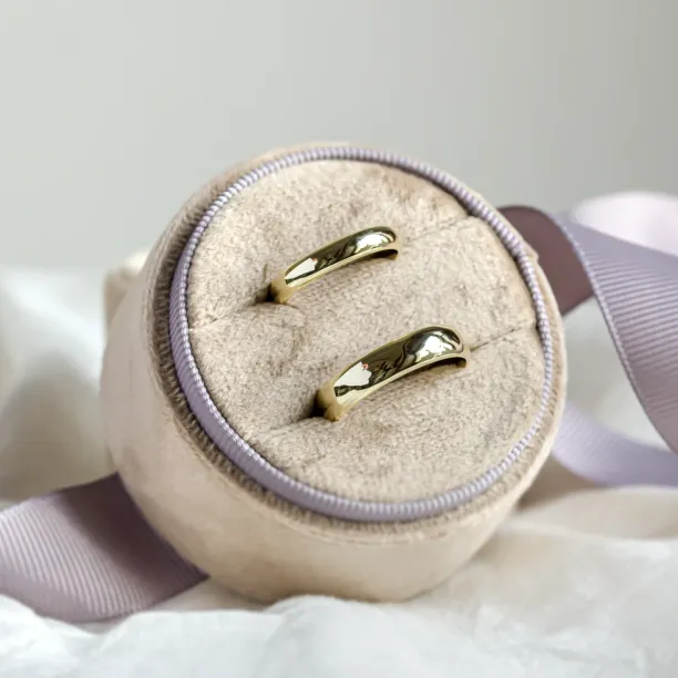 D-SHAPE wedding white gold rings GEORGIE Image