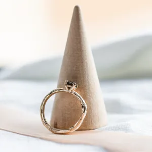 Twig-shaped ring with salt and pepper diamond DREAM Thumbnail