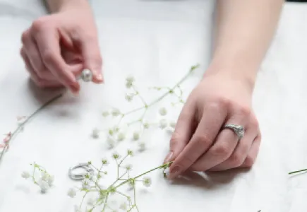 Vintage prsten s diamanty a ametystem 0.5ct OSLO Thumbnail