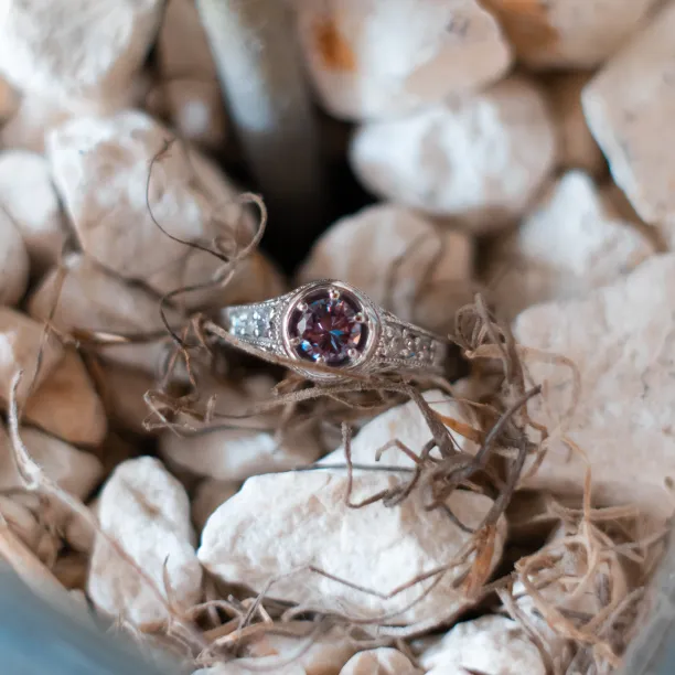 Vintage prsten s diamanty a ametystem 0.5ct OSLO Image