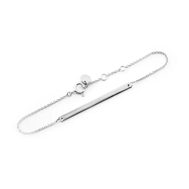 Minimalistický stříbrný náramek s libovolným gravírem Plofi Image