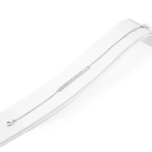 Minimalistický stříbrný náramek s libovolným gravírem Plofi Image